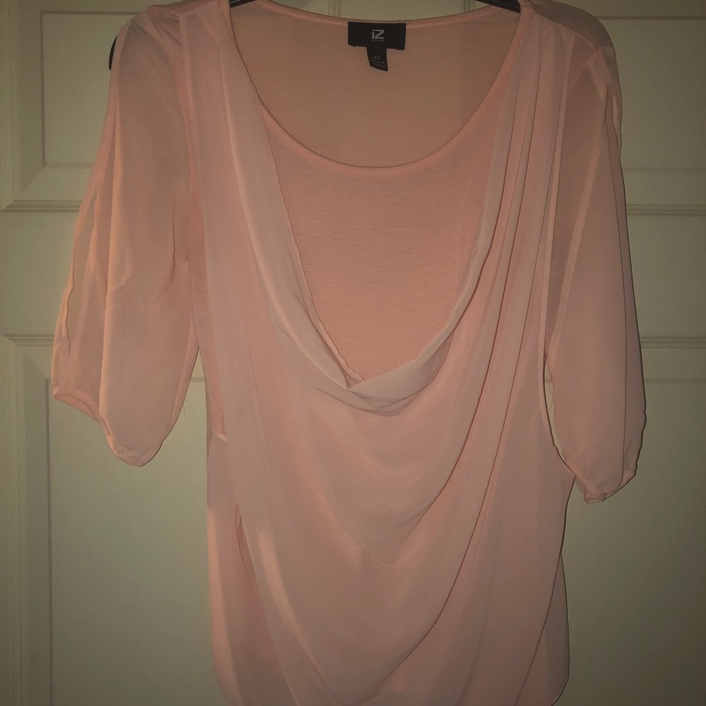Blush pink flowy blouse